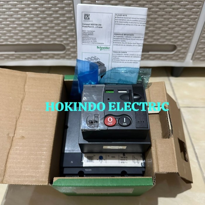 MCCB SCHNEIDER NSX100F 4P 80A 36KA + MOTORIZED KOMPLIT UVT ,AUXILIARY