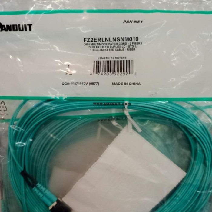 Patch Cord FO OM4 Panduit 10 Meter Multimode Duplex Lc To Duplex Lc