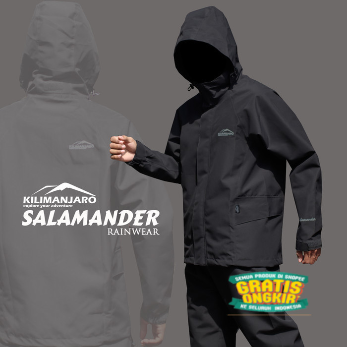 TPK/Raincoat Jas Hujan Kilimanjaro Salamander - Hitam, XL/ bsar jumbo mantel jashujan