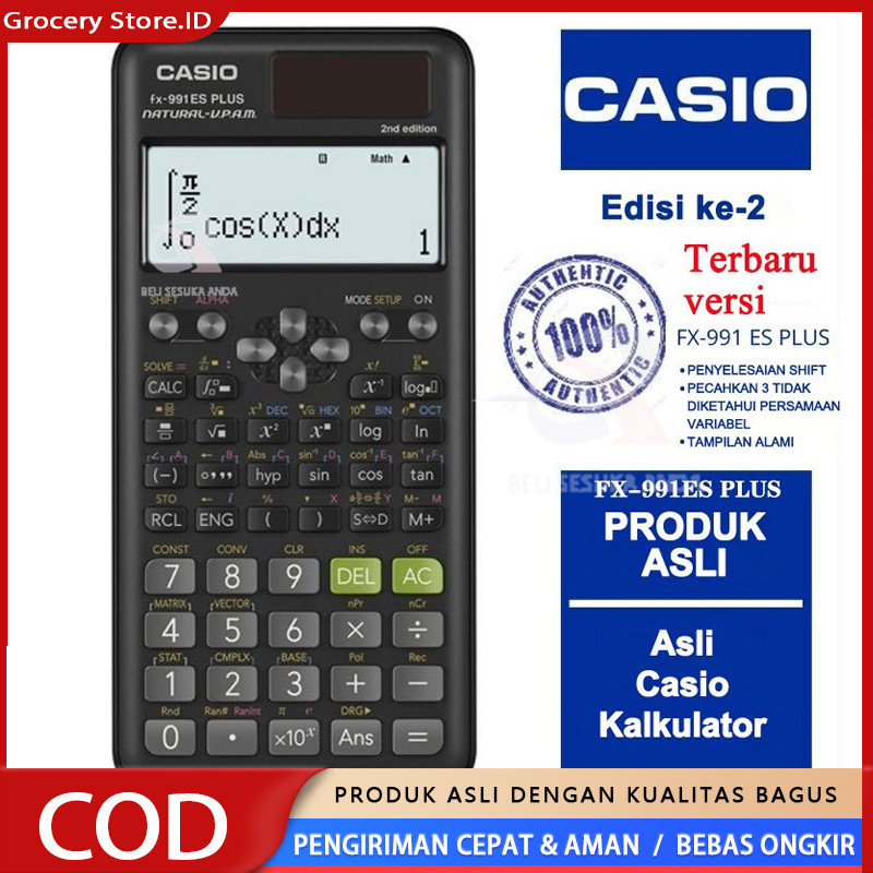 

【100% asli】Kalkulator Scientific Casio FX-991EX/FX-991ES PLUS Casio Original Kalkulator Calculator Scientific Kalkulator Ilmiah Kalkulator Sekolah Garansi Resmi 3 Tahun 2nd edition Kalkulator Casio Scientific Calculator Casio Scientific