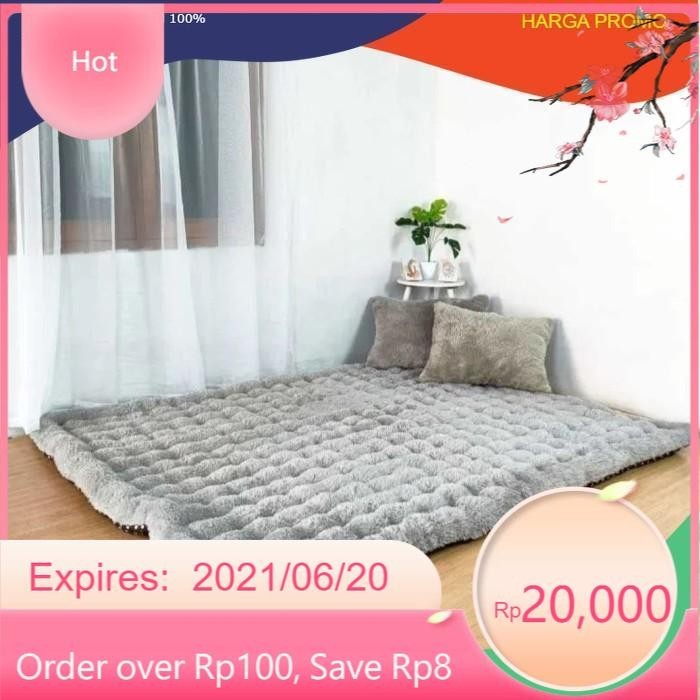 Kasur gender bulu rasfur JUMBO 180 x 200 tebal 8 cm MODEL TERBARU