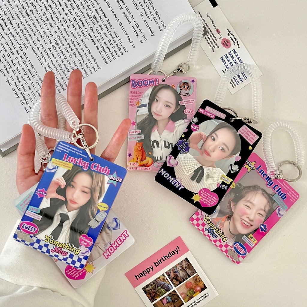 

HJK YOU-Photocard Holder 2 sisi 2 side kpop Transparent Clear Acrylic Id Card Acrylic Frame Bingkai