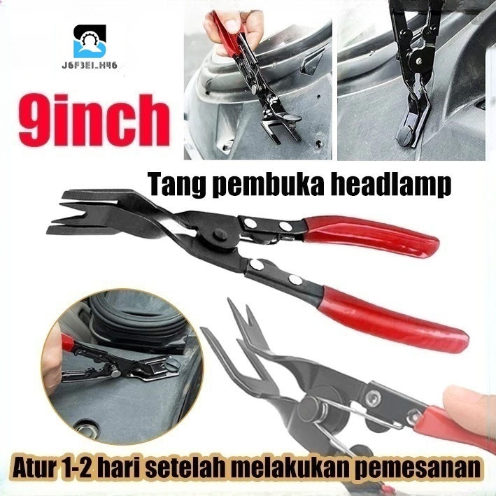 9Inch Tang Pembuka Headlamp Mobil Tang Lancip Tang Klip Mobil Keling Plastik Lampu Pembuka Alat