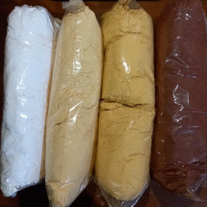 Dstore.Dempul Kayu 1 Kg Oker Bubuk - Wood Filler Jati Mahoni Merah Putih