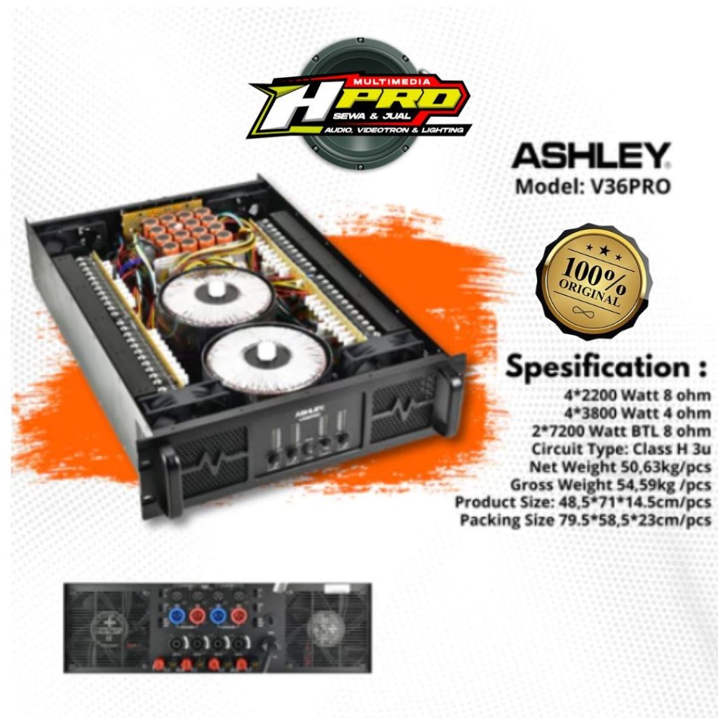 POWER AUDIO V36 PRO NEW ORIGINAL ASHLY