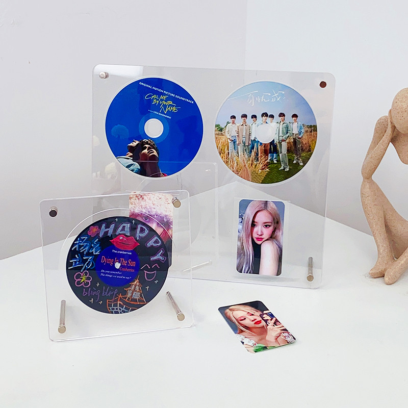 Acrylic Photocard Holder Kpop Photo Frame CD Type Picture Frame Idol Card Display Stand Photo Colloe
