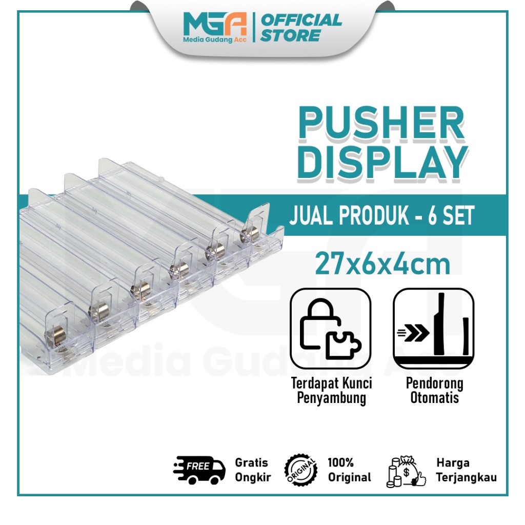 DE54T PUSHER ROKOK 6SET / TEMPAT ROKOK / RAK ROKOK AKRILIK