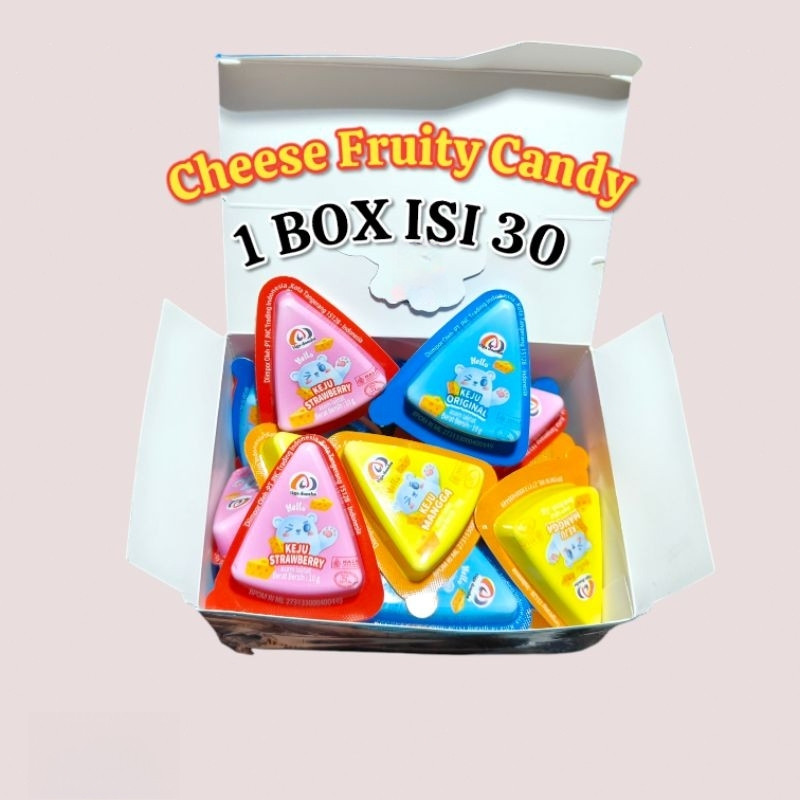 

[Halal] CHEESE FRUITY CANDY 1 BOX ISI 30 PCS