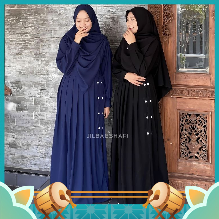 Gamis Modern Mewah Cantik Anggun bahan Premium Termurah / GAMIS AR RAYYAN | JILBABSHAFI TERBARU WOLF