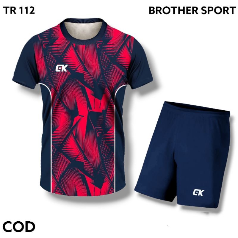 COD ATASAN & STELAN BAJU OLAHRAGA PRIA/WANITA BAJU BADMINTON BAJU VOLI PAKAIAN OLAHRAGA DEWASA PRINT