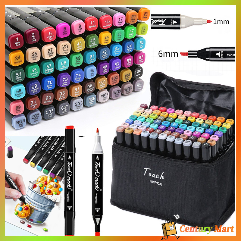 

12/24/48/80 Warna Spidol Brush Pen Animation Markers /General Marker Set Animation Markers/Warna Dual Side Fine Art Brush Pen Animation Marker Set Sketsa/Spidol Warna Dengan Tas 12/24/48/80/Spidol Dua Sisi