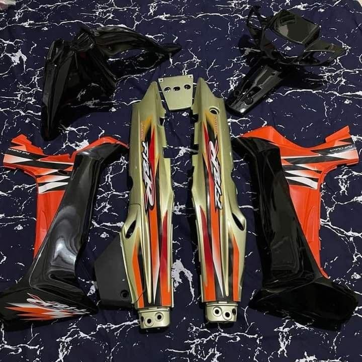 Cover Body Fizr F1zr Millenium Orange Gold Hitam Full Set Halus