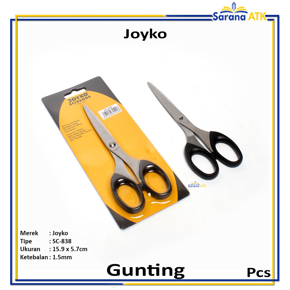 

Joyko - Scissors SC-838 Gunting Ukuran Sedang - Pcs