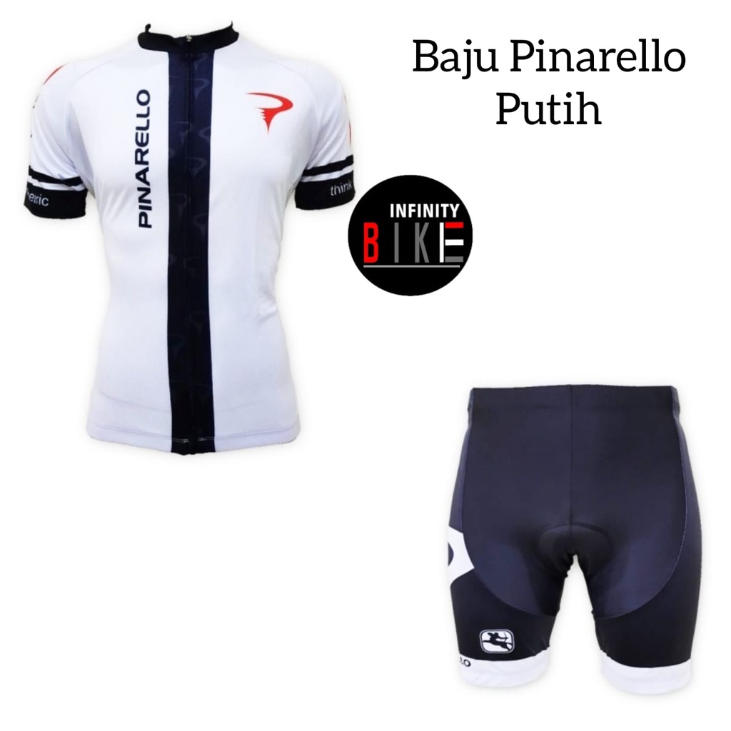 Baju Kaos Jersey Sepeda Pinarello Import Setelan Set Celana Padding