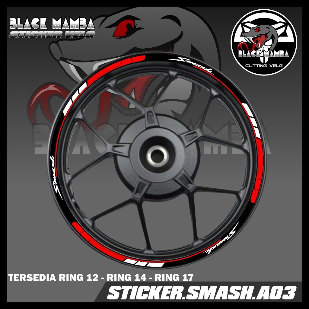 STICKER VELG SMASH  - STIKER LIS LIST VARIASI BAN/VELG SUZUKI SMASH A03