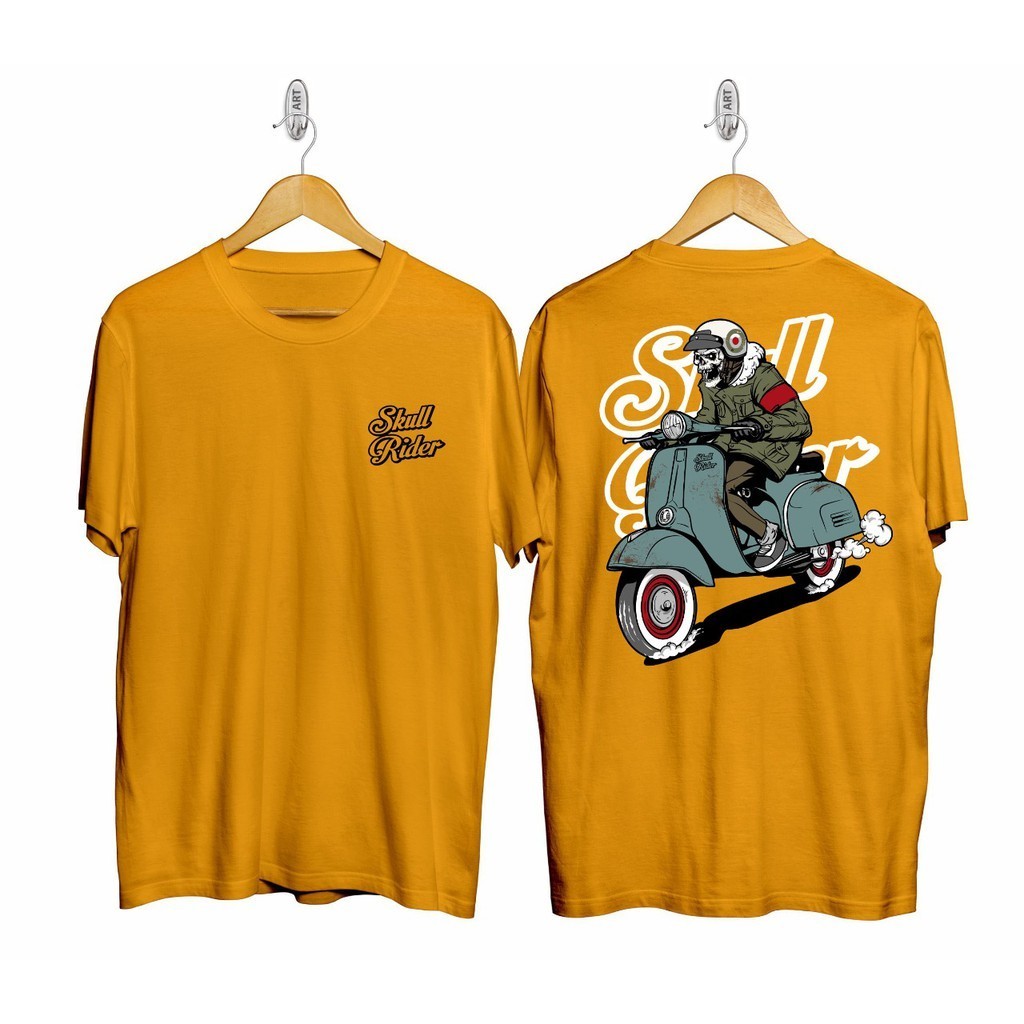 BAJU KAOS LENGAN PENDEK PRIA DESAIN VESPA / KAOS DISTRO SAMURAI / KAOS HITAM POLOS PRIA /KAOS KEKINI