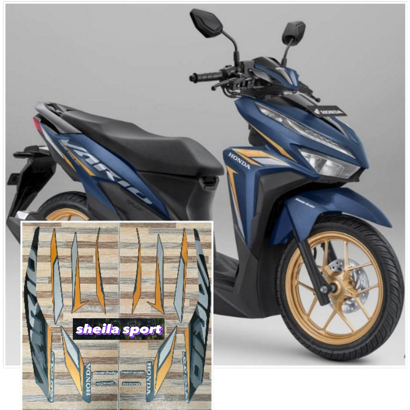 Striping vario 125 stiker Honda Vario 125 biru dof tahun 2020 2021 kualitas bagus