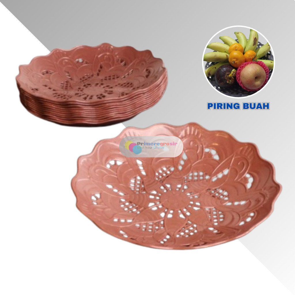 Piring Plastik Rotan Lusinan 12 pcs / Piring Rotan Plastik Tebal