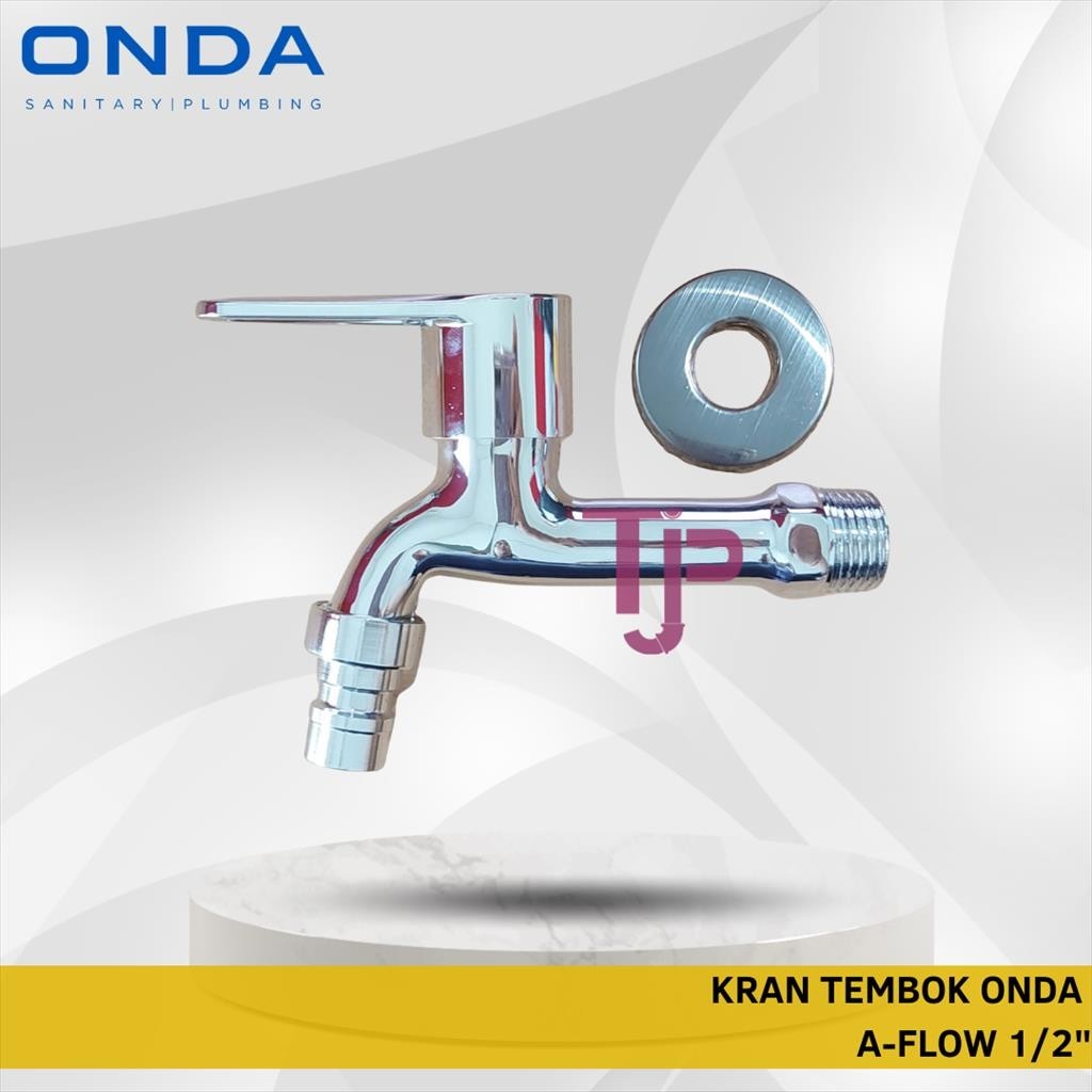 Onda Kran Tembok A-Flow 1/2" Chrome Tahan Lama s5c