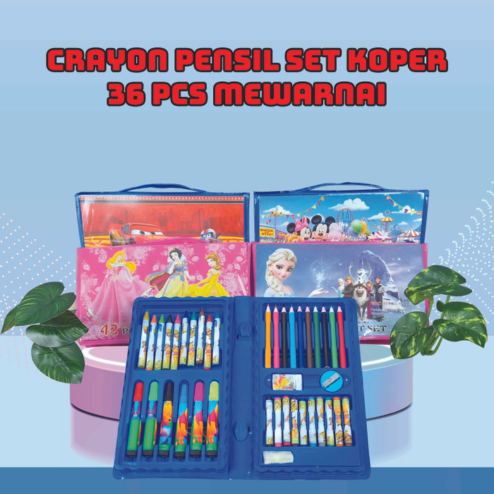 

PROMO!! -CRAYON PENSIL SET KOPER 42PCS MEWARNAI Murah - BOX CEWE