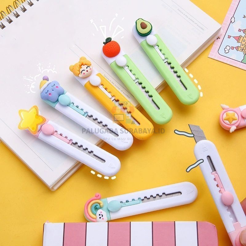 

⭐ PGS ⭐Cutter Mini Pisau Ukir Kecil Karakter Lucu