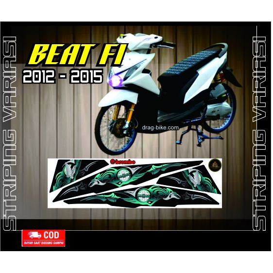 VARIASI STIKER POLET BODY MOTOR BEAT FI BEAT 2012 SAMPAI 2015 VARIASI STIKER BEAT PGM-FI MOTIF SIMPL