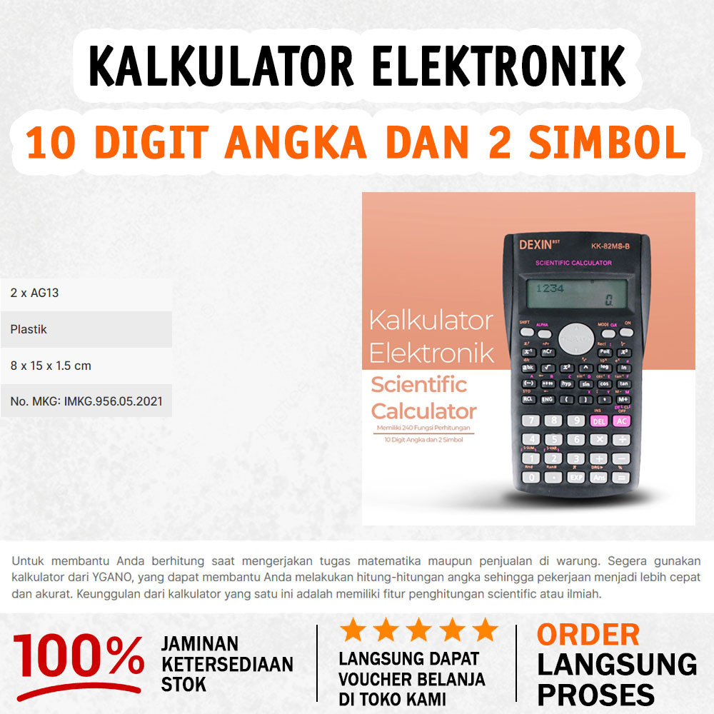 

Kalkulator Elektronik Scientific Calculator - KK-82MS-B - Black