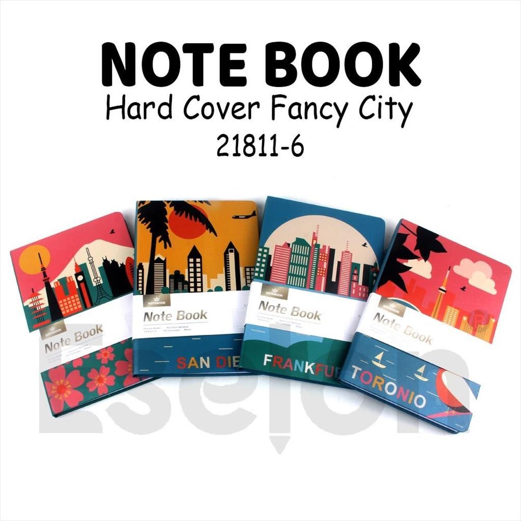 

[ES.JKT] Hard Cover Notebook A5 Fancy / CITY 21811-6 A5 / Notebook A5 96 Lembar