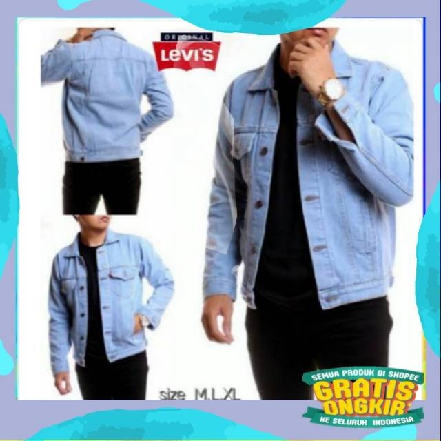JAKET JEANS DENIM / JAKET JEANS PRIA / JAKET JEANS BIRU / JAKET JEANS PRIA JUMBO/ JEANS PRIA XXL/ Pr