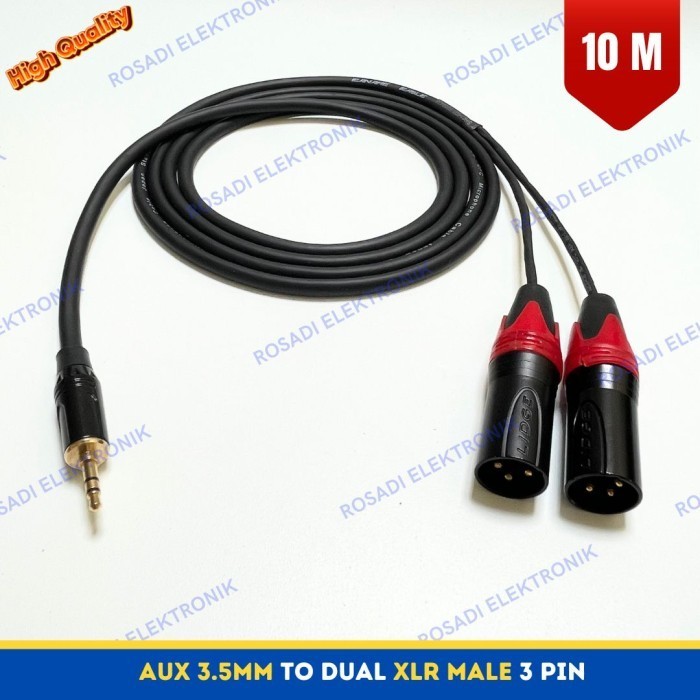 Agen kabel jack 3.5mm to xlr female - aux mini stereo to socket canon 10M