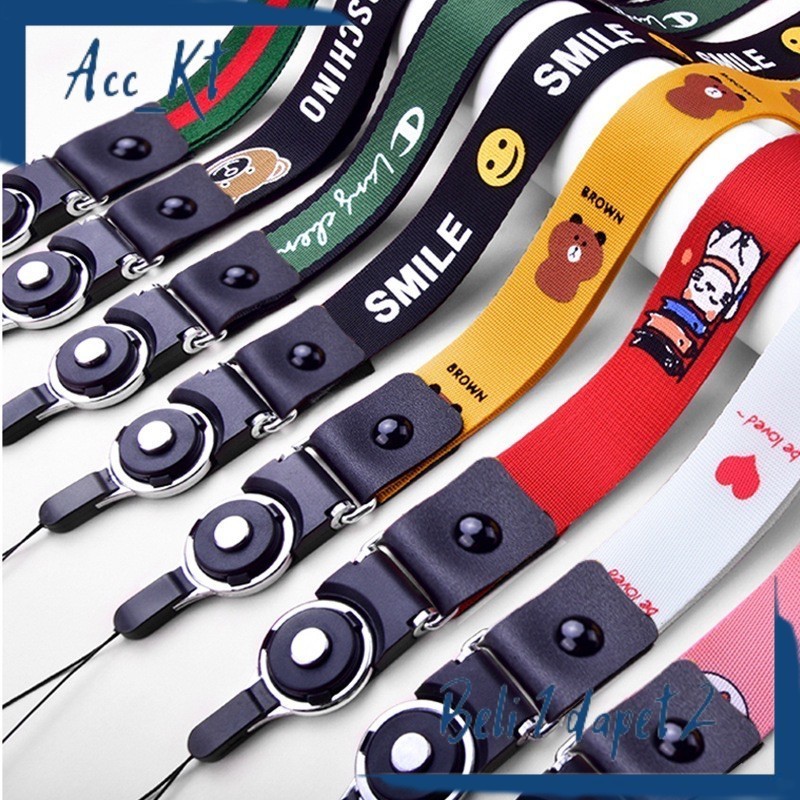 GRATIS ONGKIR BELI1GRATIS1 TALI HP GANTUNGAN HP MOTIF BRANDED UNIVERSAL TALI HP  tali gantungan hp t