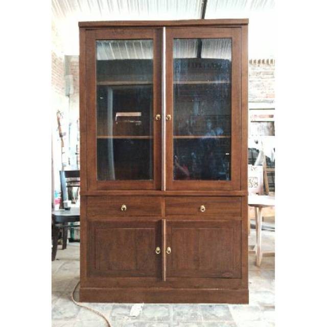 Rak Buku almari kaca