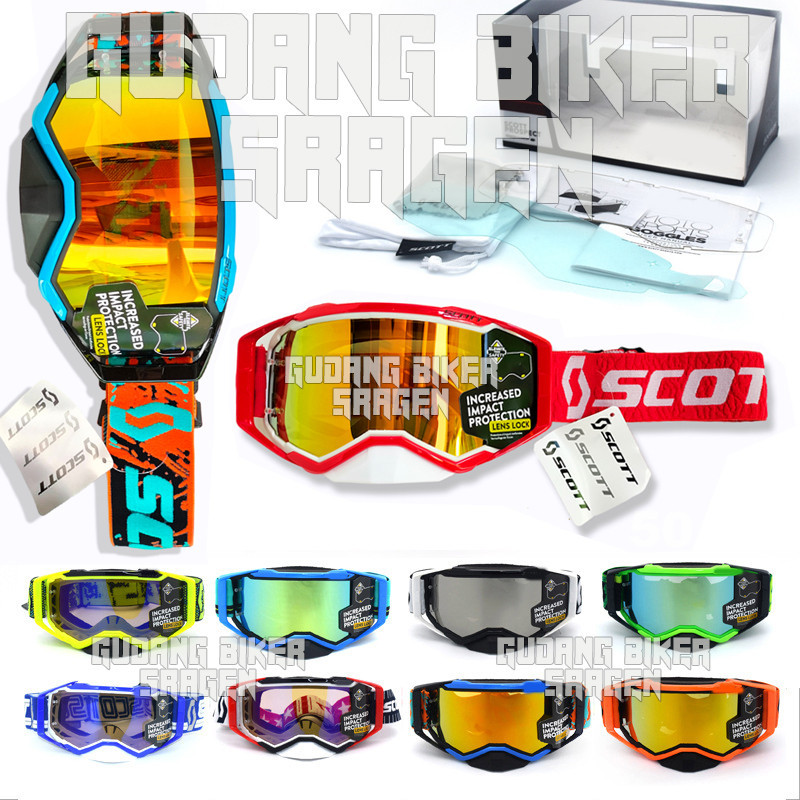 KACAMATA GOGLE SCOTT PROSPECT HELM TRAIL ADVENTURE MOTOCROSS TRABAS SUPERMOTO