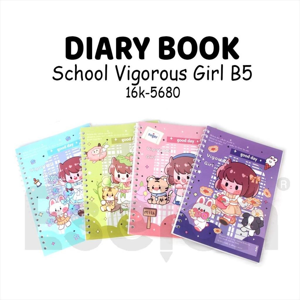 

[MaxMart] Diary Spiral B5 Vigorous Girl /16K-5680 B5 / Diary Spiral B5 50 Lbr