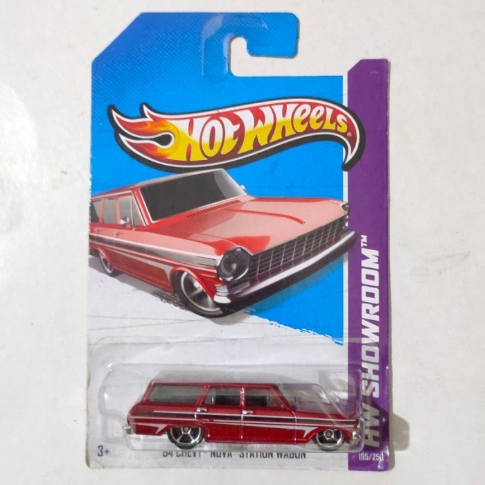 Hot Wheels 64 Chevy Nova Station Wagon merah 2013 Showroom