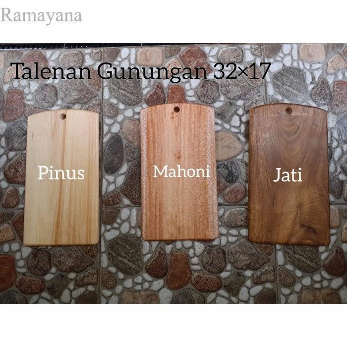 

Talenan Kayu Pinus 32x18cm GUNUNGAN PINGUL MURAH/ Wooden Cutting Board - gngan pnus 3218 Murah
