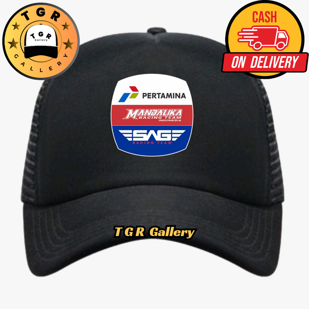TGR Gallery Topi Trucker SIRKUIT MANDALIKA - Topi Distro SIRKUIT MANDALIKA Logo - Topi SIRKUIT MANDA