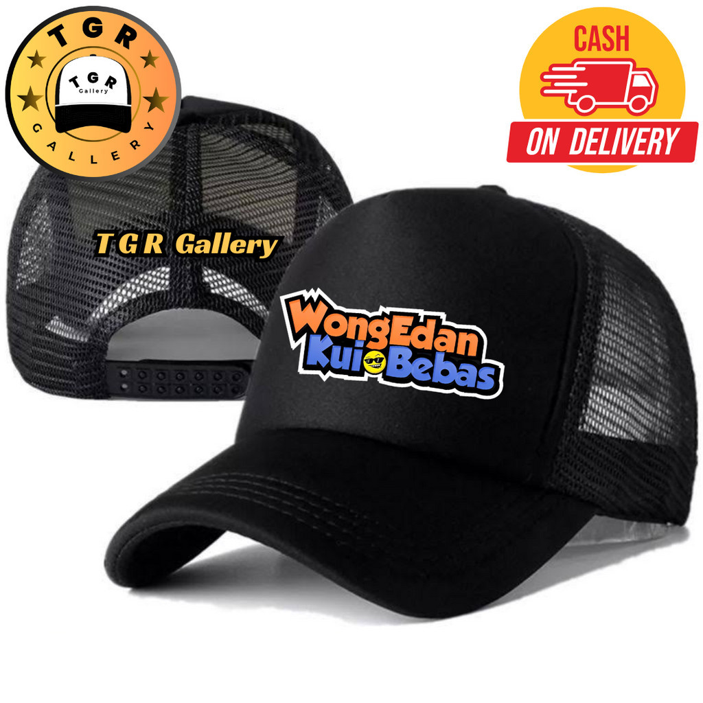 TGR Gallery Topi Trucker KATA-KATA WONG EDAN KUI BEBAS - Topi Distro KATA-KATA Logo - Topi KATA KATA
