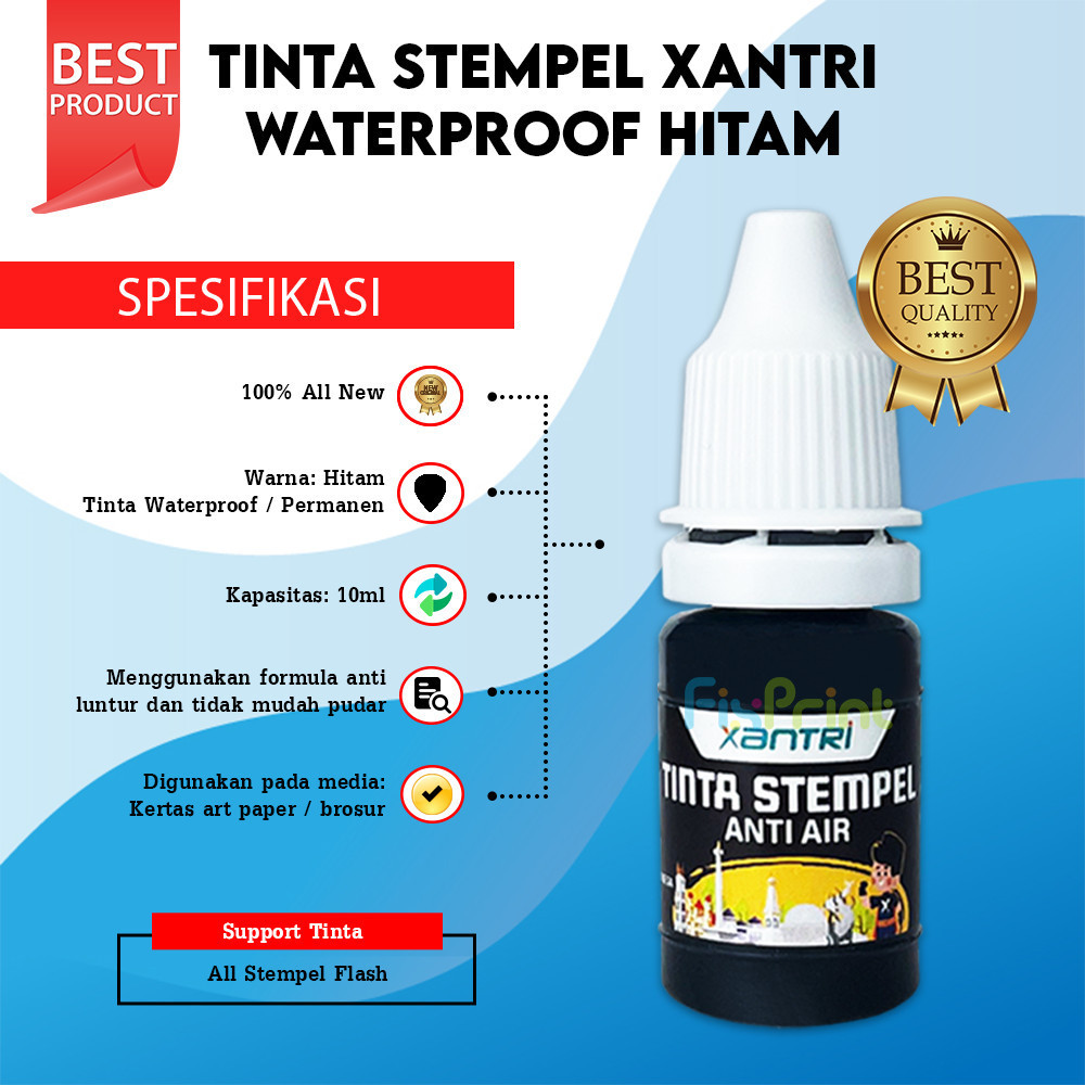 

Tinta Stempel Anti Air Permanen Hitam Biru Hijau Merah Muda