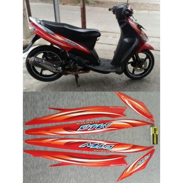 STRIPING LIS STANDAR MIO SPORTY 2007 merah