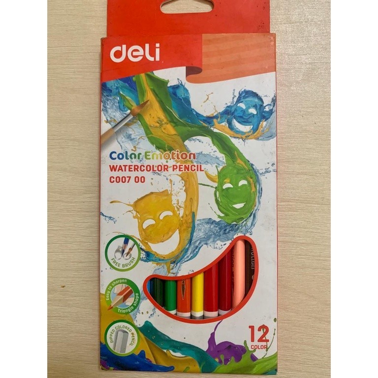 

Pensil Warna Deli Watercolor 12 warna - C00700