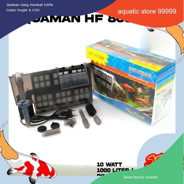 AQUAMAN WP HF 805 HF805 Slim Hanging Filter Gantung Aquarium Aquascape