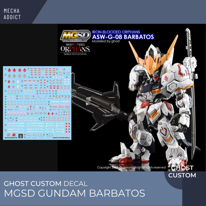 Water Slide Decal MGSD Gundam Barbatos by Ghost Decal