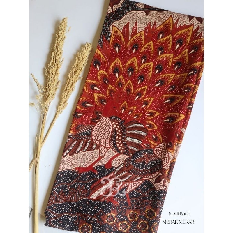Kain Batik Meteran Potongan Motif Merak Mekar