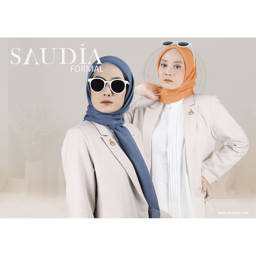 Jilbab Segiempat Saudia Formal Kerudung Segi Empat Polos Hijab Voal Ansania Tepi Jahit