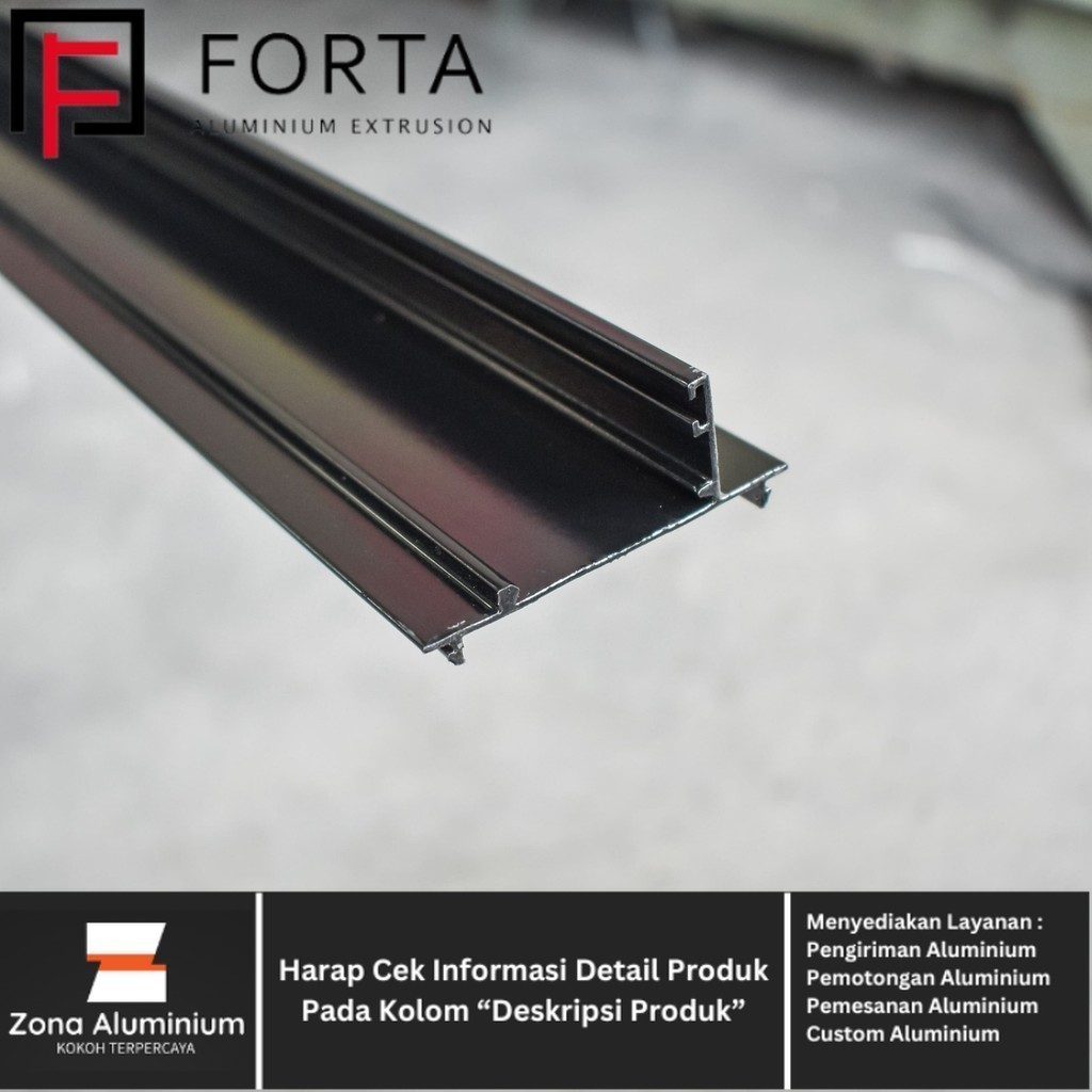 Aluminium FORTA POWDER COATING GLOSSY 53191 Tutup Kusen StoperCasement Window