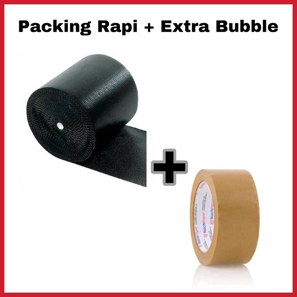 

Packing Rapi + Extra Bubble - Packing Aman (Silakan order lebih banyak lebih tebal)