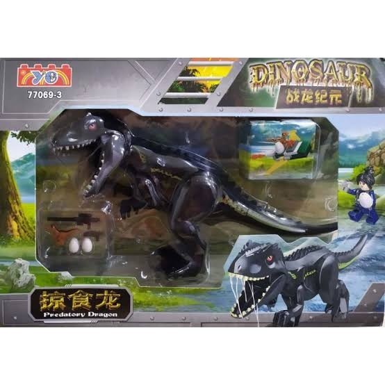 Lego Building Block Jurassic Dinosaurus World Indominus Rex - Hitam Mika Set