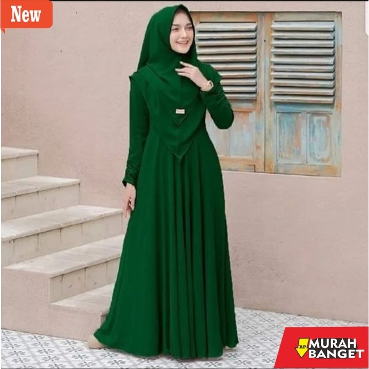 Gamis yang terbaru- SALSABILA_CLOTING- COD M L XL XXL Baju Gamis Ukiran Jumbo Terbaru 2024 Big size 
