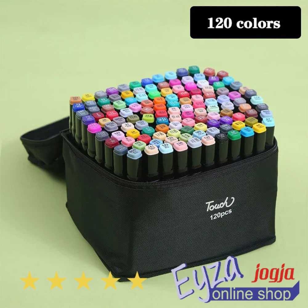 

Original Touch Spidol Dual Side Fine Art Brush Art Marker Set 120 Warna - CY-006
